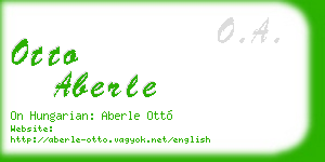 otto aberle business card